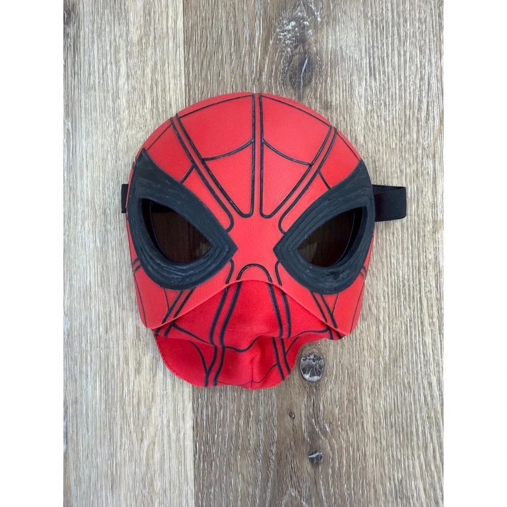 Marvel Spider-Man Gorpcore Costume Mask Kids OS Red Black Webbed Adjustable